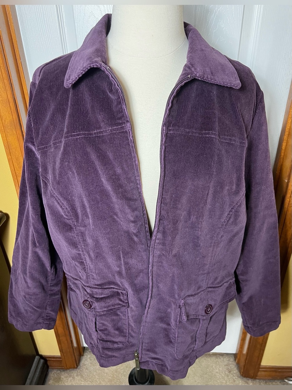 Amazing Corduroy Jacket Shacket Zip Front Purple Women’s 22/24 (2X)